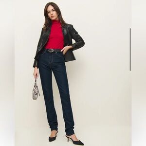 Reformation Etta Stretch High Rise Stacked Slim Jeans